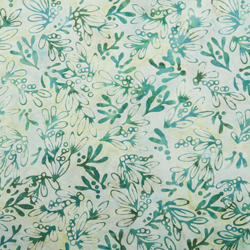 Joyful Holidays Batiks Favorites - Sage Small Leaves 2 Yard Cut