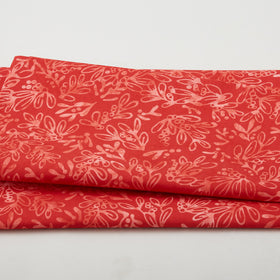 Joyful Holidays Batiks Favorites - Scarlet Small Leaves 2 Yard Cut