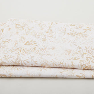 Joyful Holidays Batiks Favorites - Sand Small Leaves 2 Yard Cut