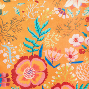 Faraway Florals Favorites - Papaya Large Tossed Florals 2 Yard Cut