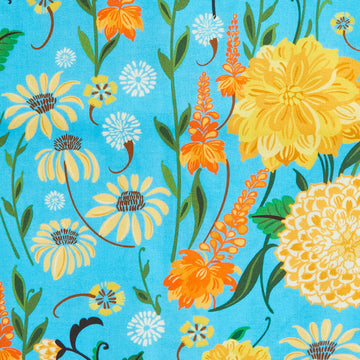 Faraway Florals Favorites - Pool Large Florals 2 Yard Cut