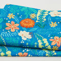 Faraway Florals Favorites - Teal Blue Medium Florals 2 Yard Cut