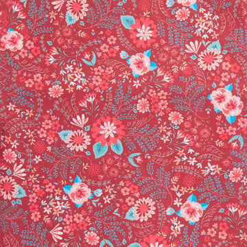 Faraway Florals Favorites - Burgundy Packed Small Florals 2 Yard Cut