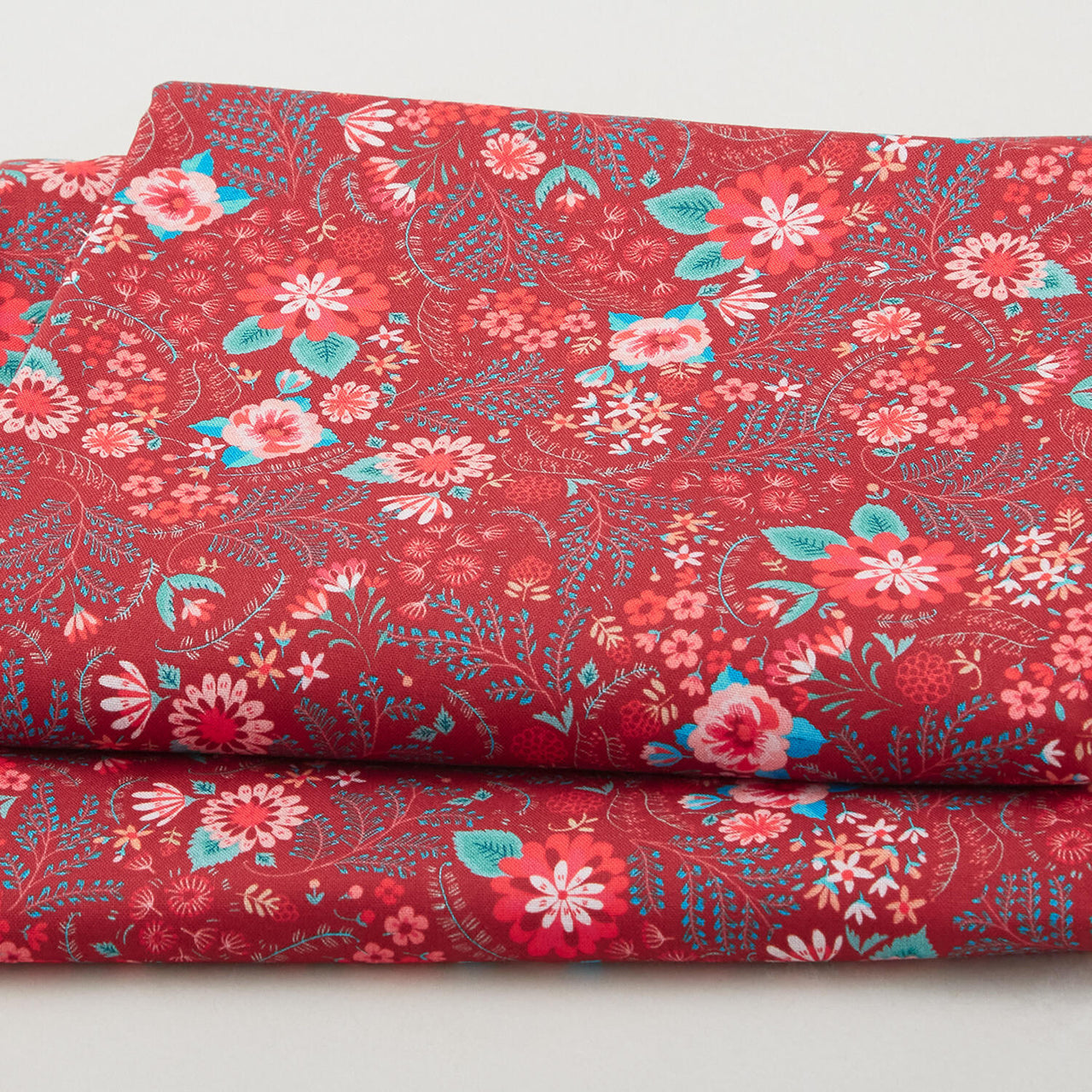 Faraway Florals Favorites - Burgundy Packed Small Florals 2 Yard Cut