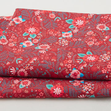 Faraway Florals Favorites - Burgundy Packed Small Florals 2 Yard Cut