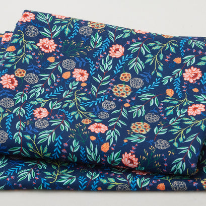 Faraway Florals Favorites - Ocean Small Floral Vines 2 Yard Cut