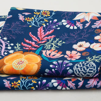 Faraway Florals Favorites - Ocean Large Tossed Florals 2 Yard Cut