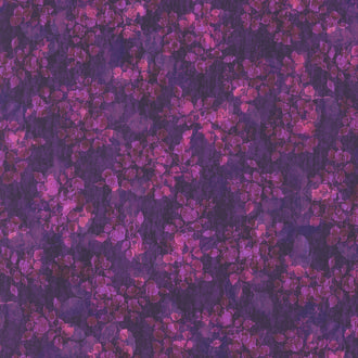 Sienna - Leaves Aubergine Yardage