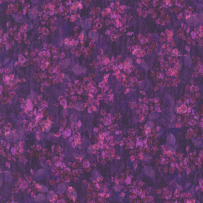 Sienna - Leaves Aubergine Yardage