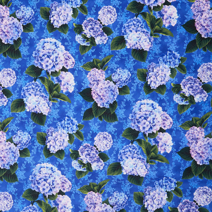 Hydrangea Grace - Hydrangeas Blue Yardage