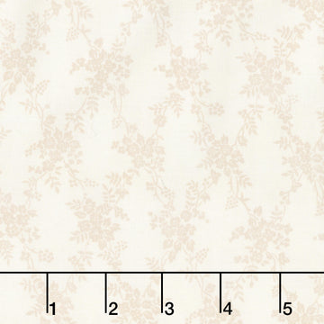 Hydrangea Grace - Floral Lattice Natural Yardage