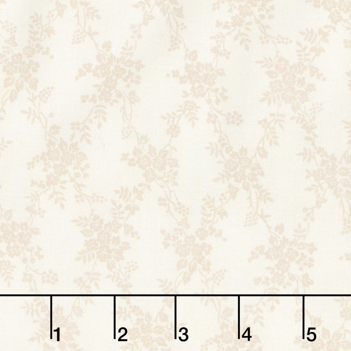 Hydrangea Grace - Floral Lattice Natural Yardage