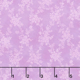 Hydrangea Grace - Floral Lattice Lavender Yardage