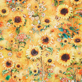 Sunlit Garden - Sunflowers Gold Yardage