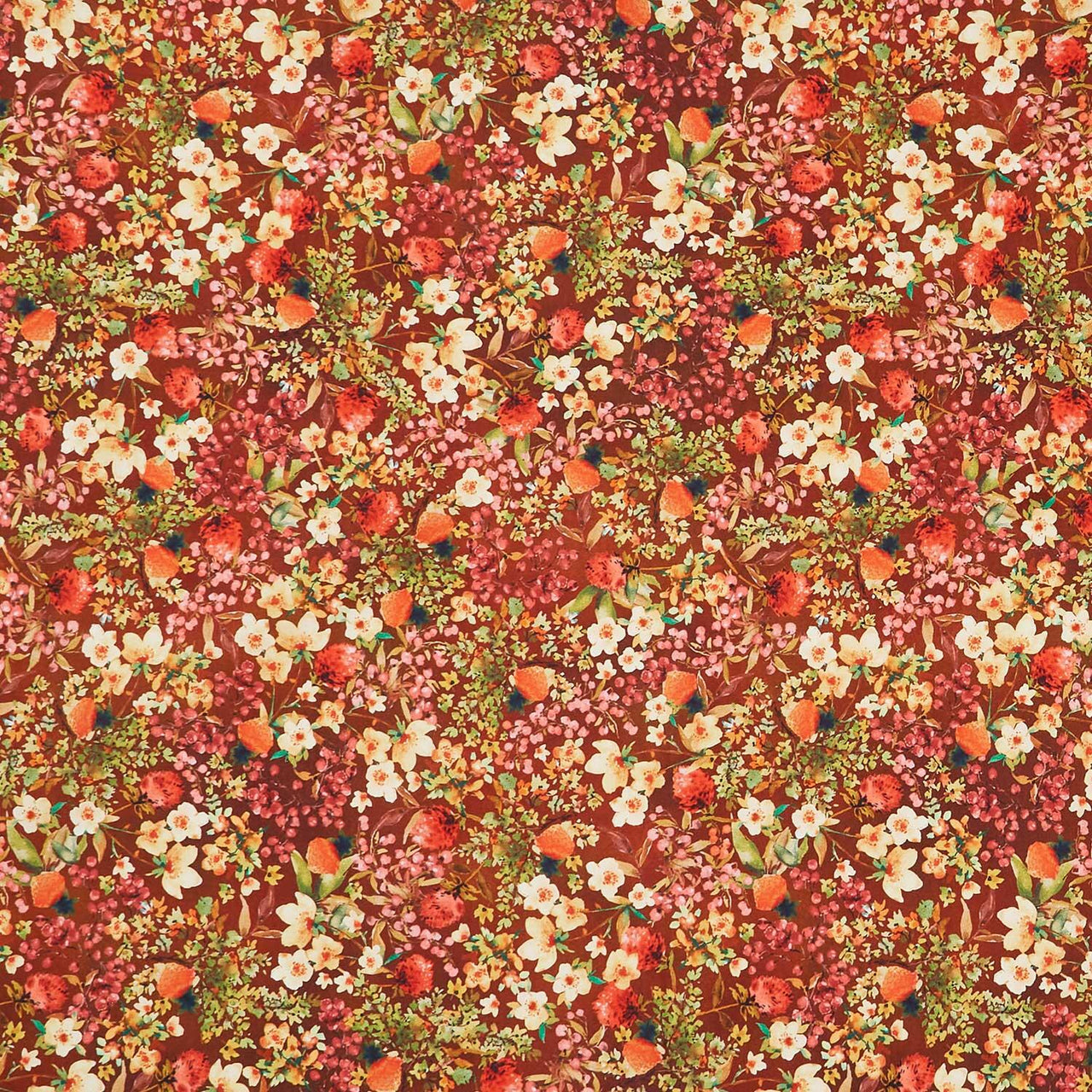 Sunlit Garden - Berries Rust Yardage