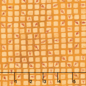 Sunlit Garden - Grid Curry Yardage