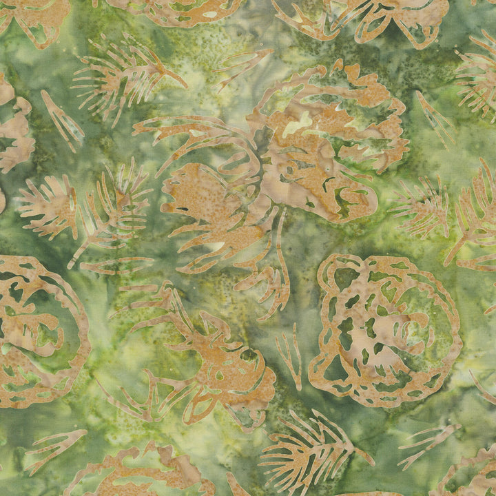 Artisan Batiks - Woodland Wonders Animals Olive Yardage
