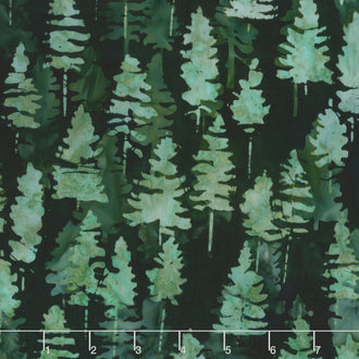 Artisan Batiks - Woodland Wonders Trees Hunter Yardage