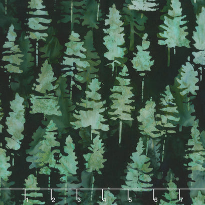 Artisan Batiks - Woodland Wonders Trees Hunter Yardage