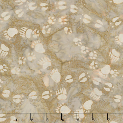 Artisan Batiks - Woodland Wonders Paw Prints Ginger Yardage