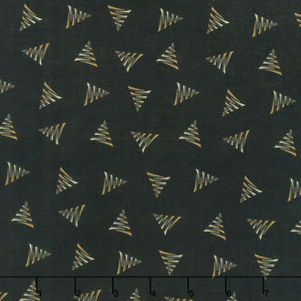 Life of the Ridge Wide - Trees Black 108" Wide Backing