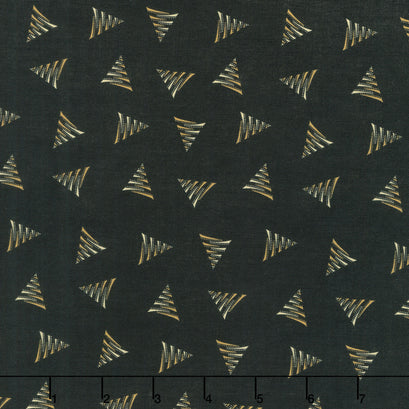 Life of the Ridge Wide - Trees Black 108" Wide Backing