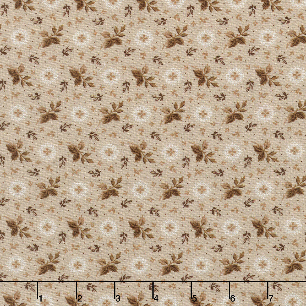 Life of the Ridge Wide - Leaves Tan 108" Wide Backing