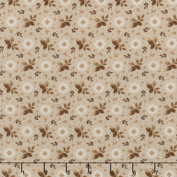 Life of the Ridge Wide - Leaves Tan 108" Wide Backing
