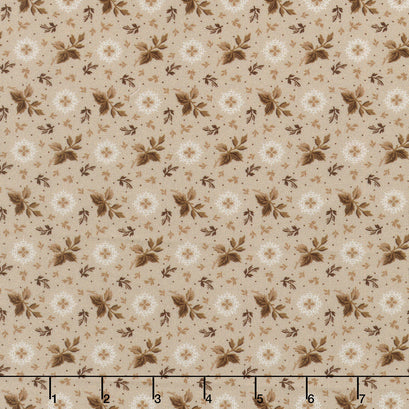 Life of the Ridge Wide - Leaves Tan 108" Wide Backing