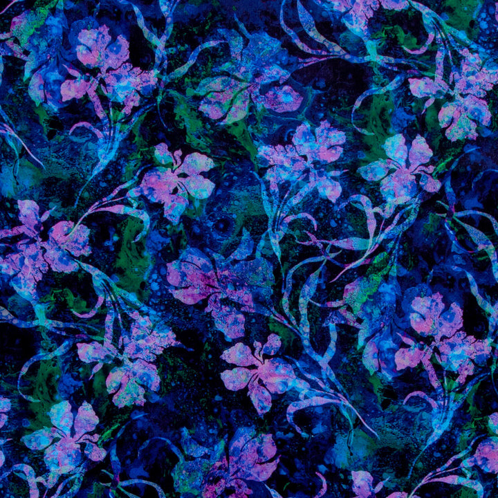 Wide Collection - Irises Iris 108" Wide Backing