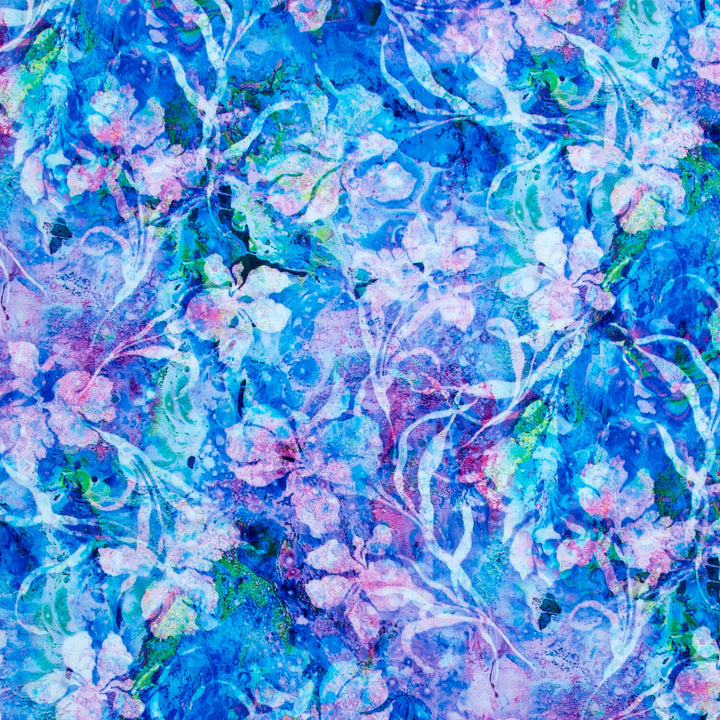 Wide Collection - Irises Hyacinth 108" Wide Backing