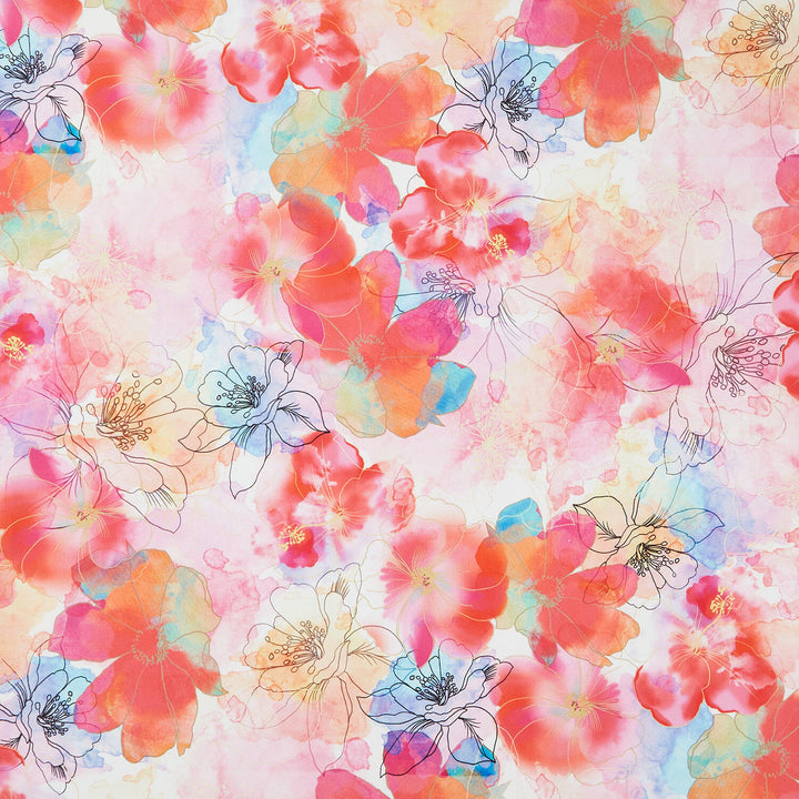 Wide Collection - Flowers Blossom 108" Wide Backing