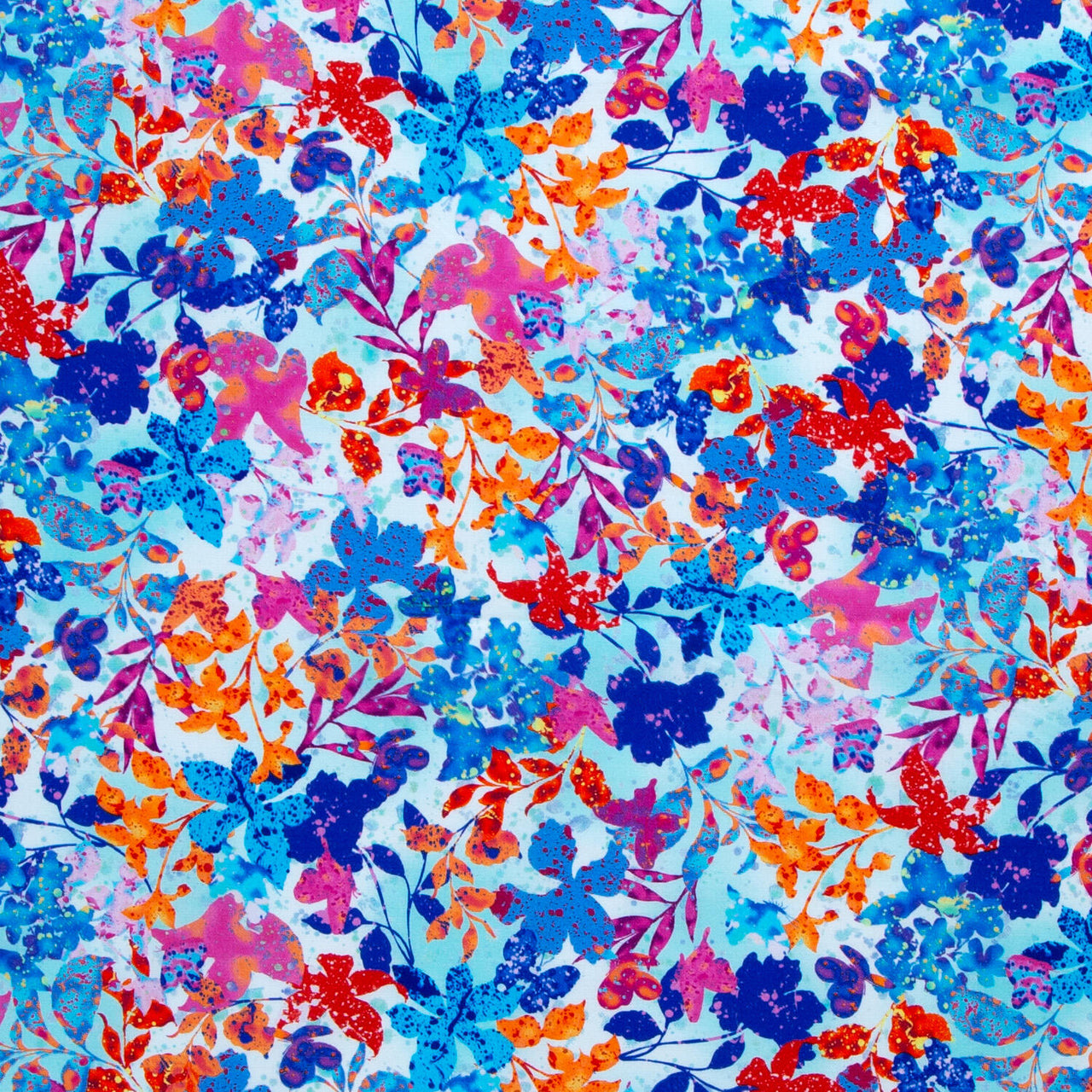 Wide Collection - Floral Azure 108" Wide Backing