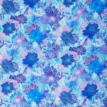 Wide Collection - Flowers Lagoon 108" Wide Backing