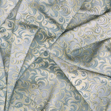 Mixed Metallics - Swirls Pewter Metallic Yardage