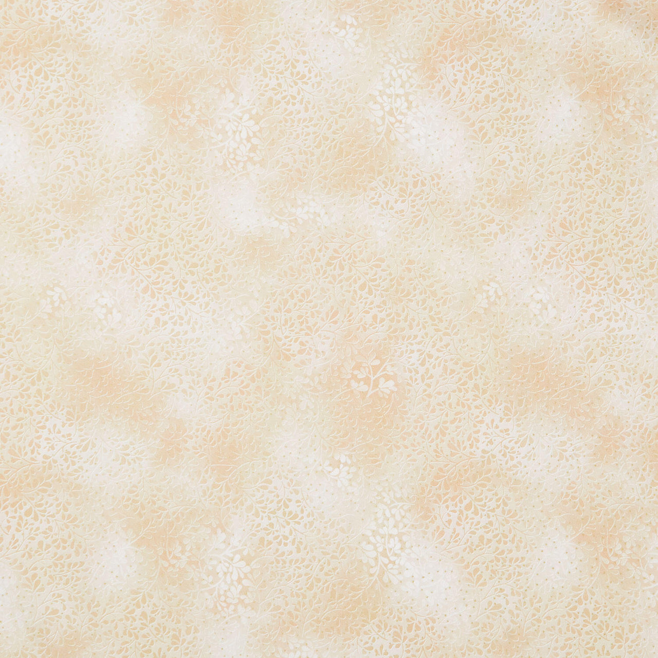 Mixed Metallics - Leaves Cream Metallic Yardage