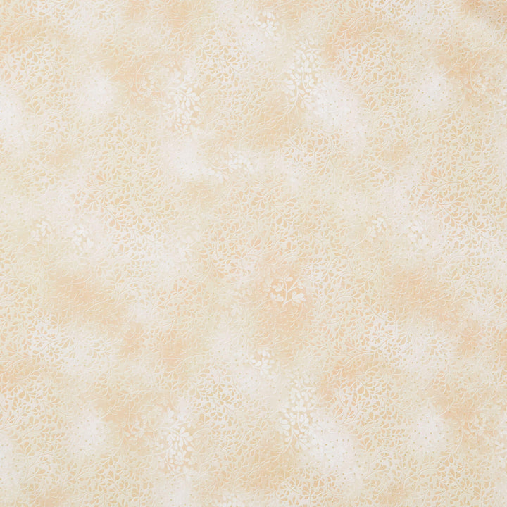 Mixed Metallics - Leaves Cream Metallic Yardage