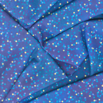 Mixed Metallics - Dots Sapphire Metallic Yardage