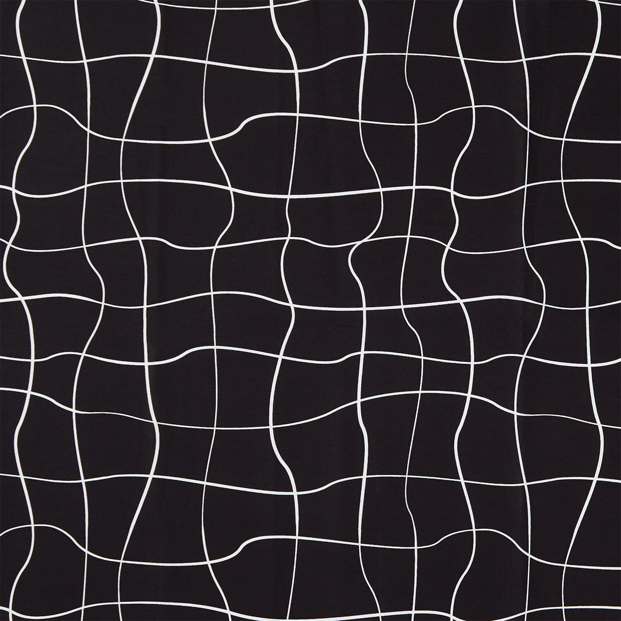 Inkwell - Wavy Grid Black Yardage