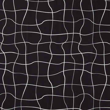 Inkwell - Wavy Grid Black Yardage