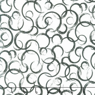 Inkwell - Circles White Yardage