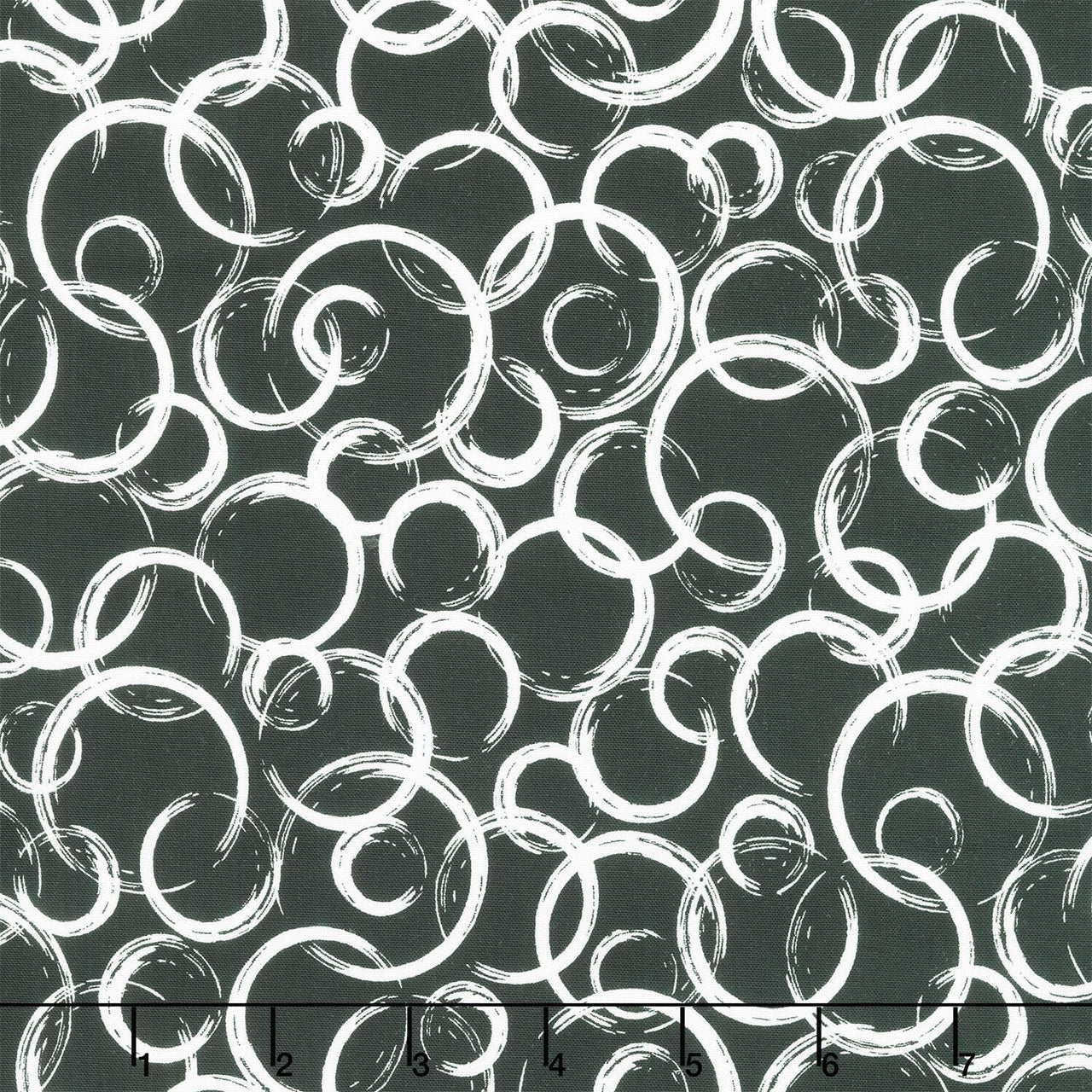 Inkwell - Circles Black Yardage