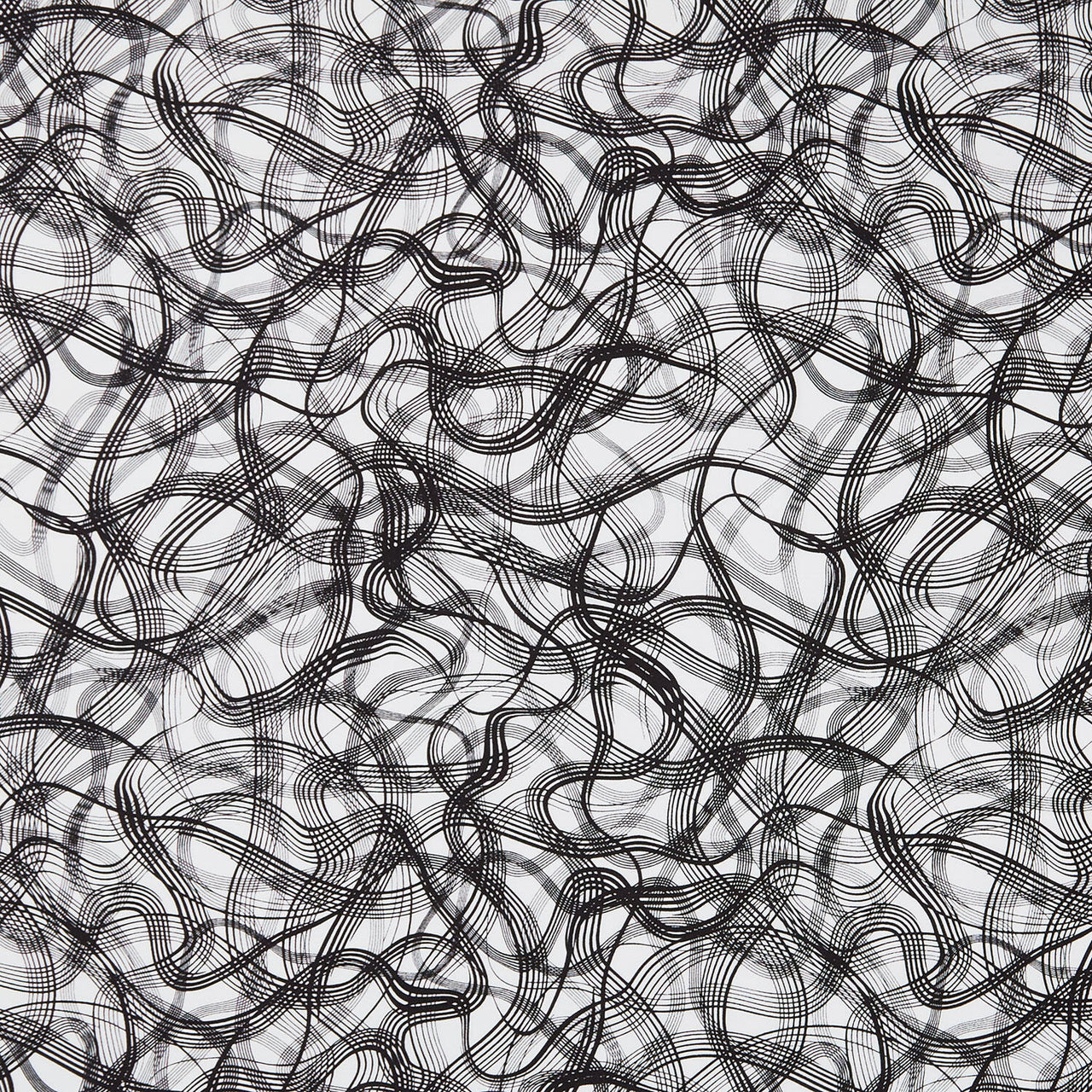 Inkwell - Wavy Lines White Yardage