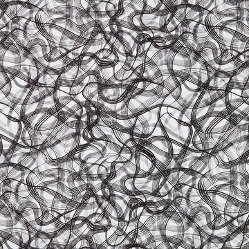 Inkwell - Wavy Lines White Yardage