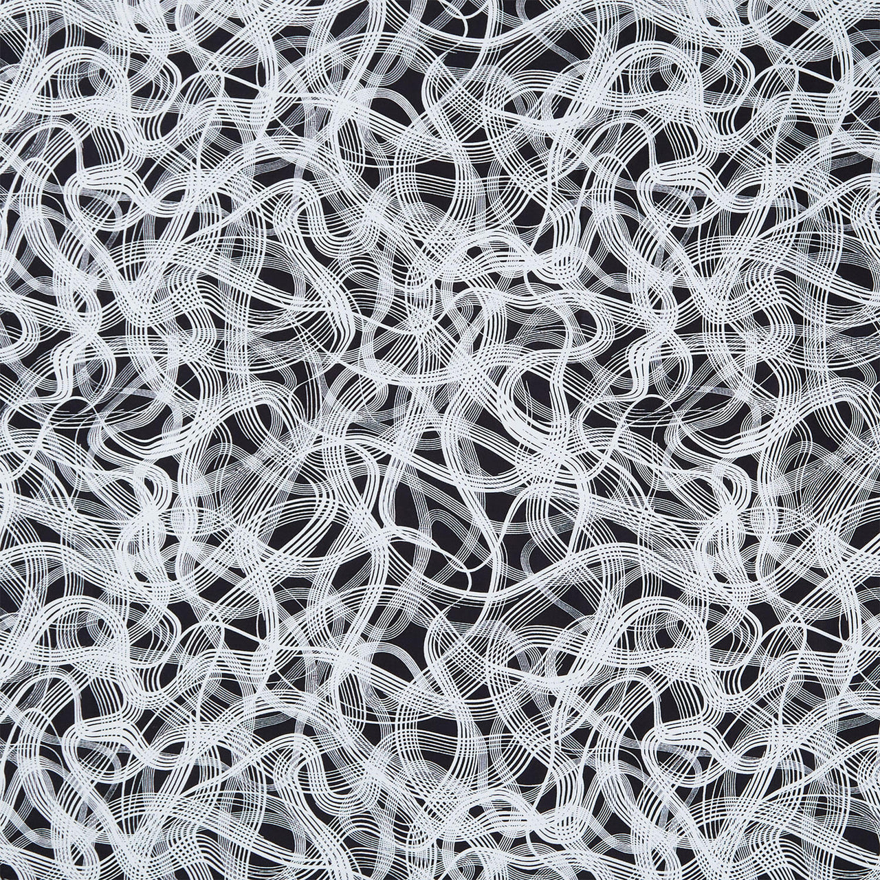 Inkwell - Wavy Lines Black Yardage