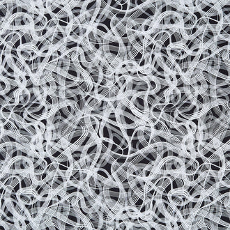 Inkwell - Wavy Lines Black Yardage