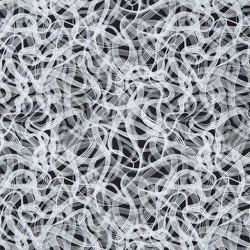 Inkwell - Wavy Lines Black Yardage