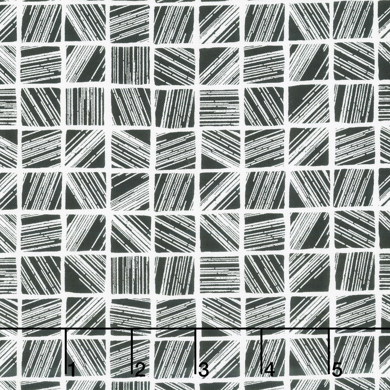 Inkwell - Grid Black Yardage