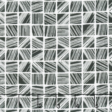 Inkwell - Grid Black Yardage