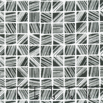 Inkwell - Grid Black Yardage